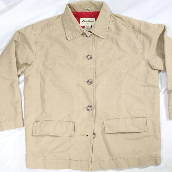 EDDIE BAUER Khaki Tan Button Down Jacket - Picture 5 of 8
